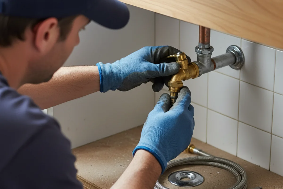 Shutoff valve and fitting work during Repiping in Denver